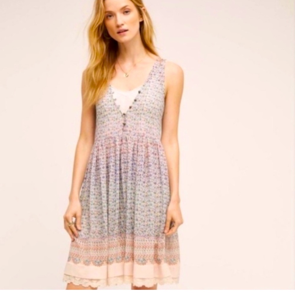COPY - Anthropologie Maeve Violetta floral slip dress